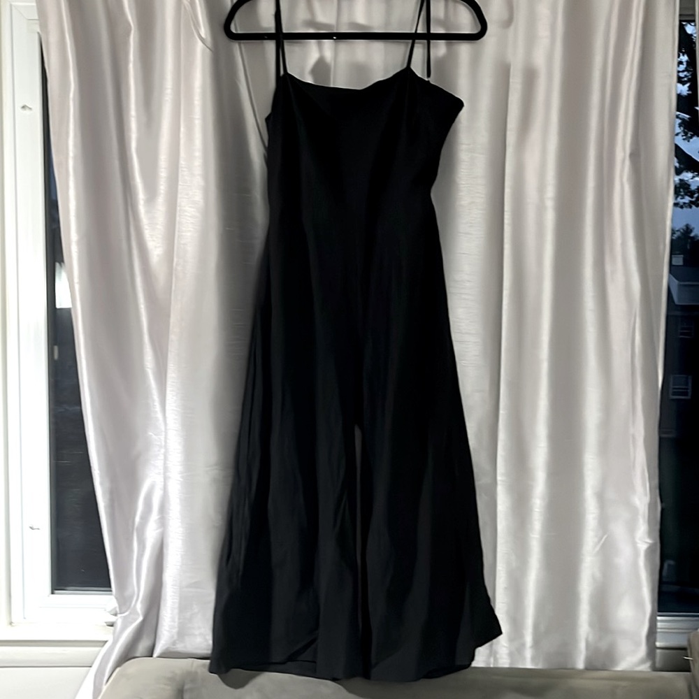 Princess PollyXX black wide leg pant jumper zipper in back pockets in front